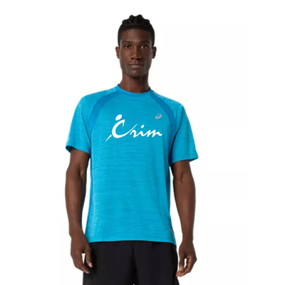 Crim Everyday - Camiseta ASICS de manga corta para hombre, color azul egeo (2011D453) (CFR-59)