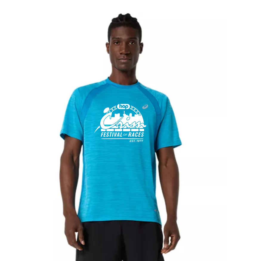 Crim HAP - ASICS Men's Road SS Top Aegean Blue (2011D453) (CFR-53)