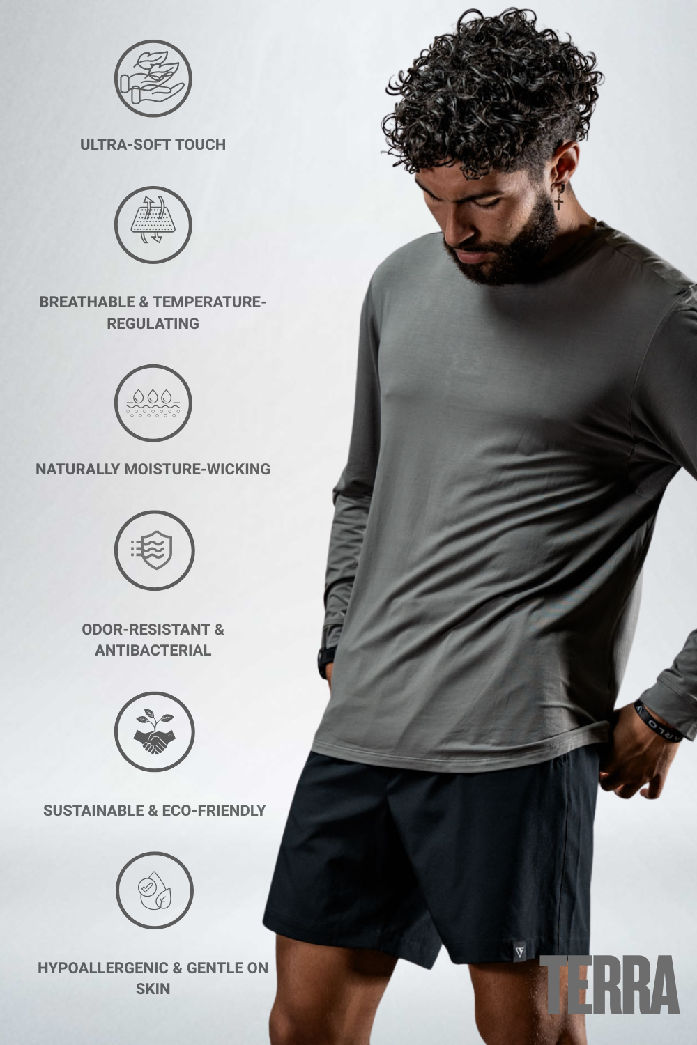Men's Terra Recovery Field Shirt (Stone Gray)