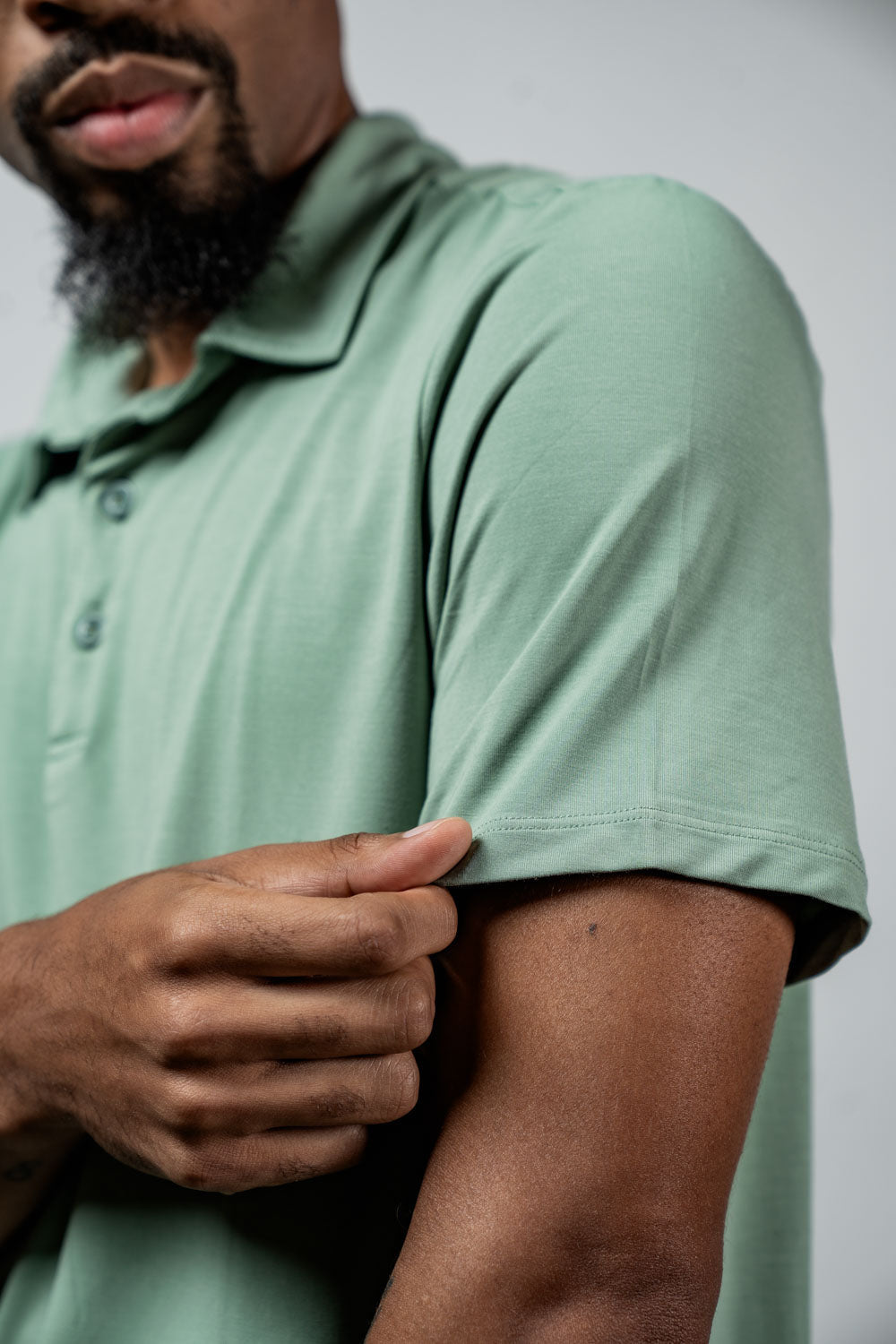Men's Terra Recovery Polo (Low Light Olive)