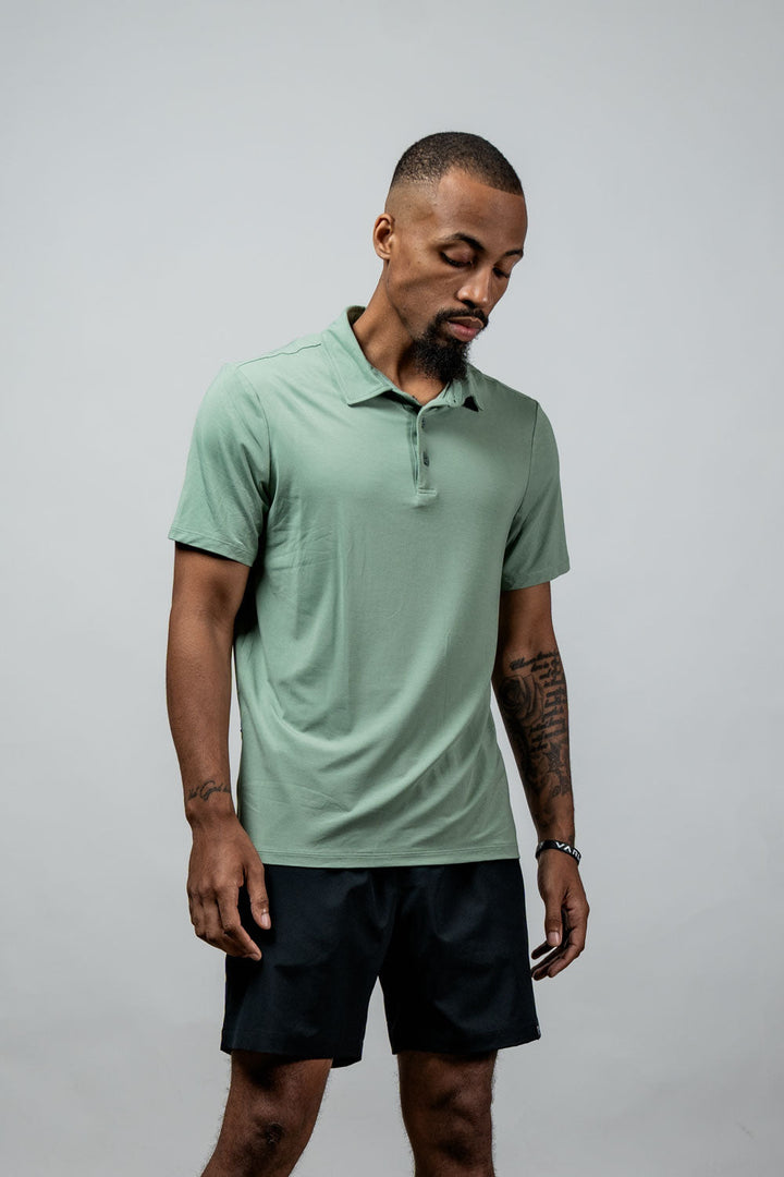 Men's Terra Recovery Polo (Low Light Olive)