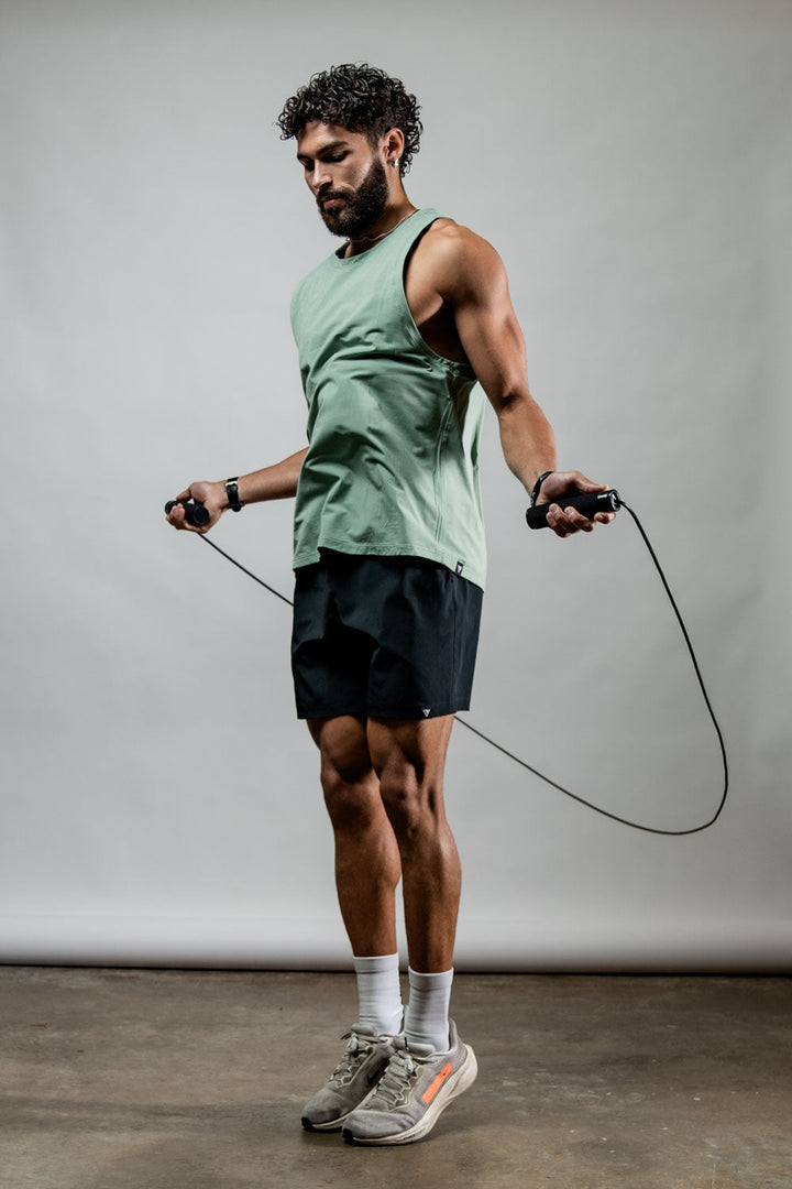 Men's Terra Recovery Tank (Low Light Olive)