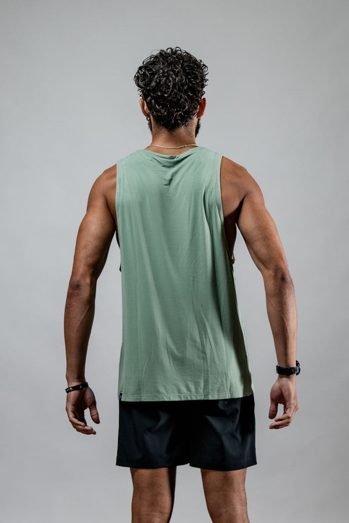 Men's Terra Recovery Tank (Low Light Olive)