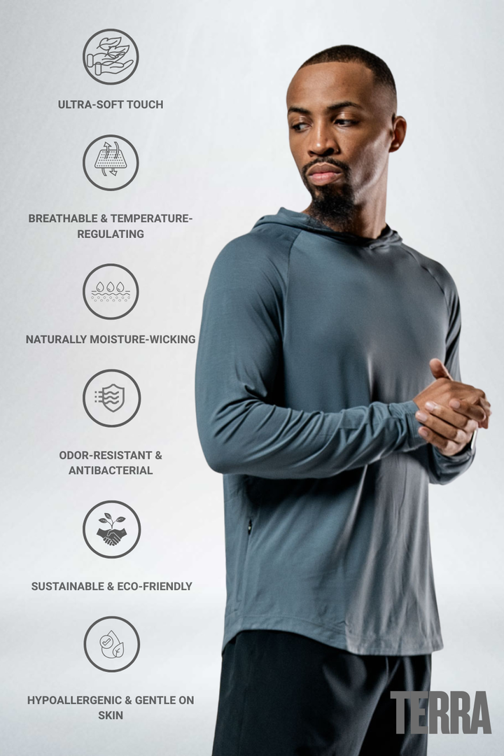 Men's Terra Recovery Element Hoodie Shirt (Ash Gray)