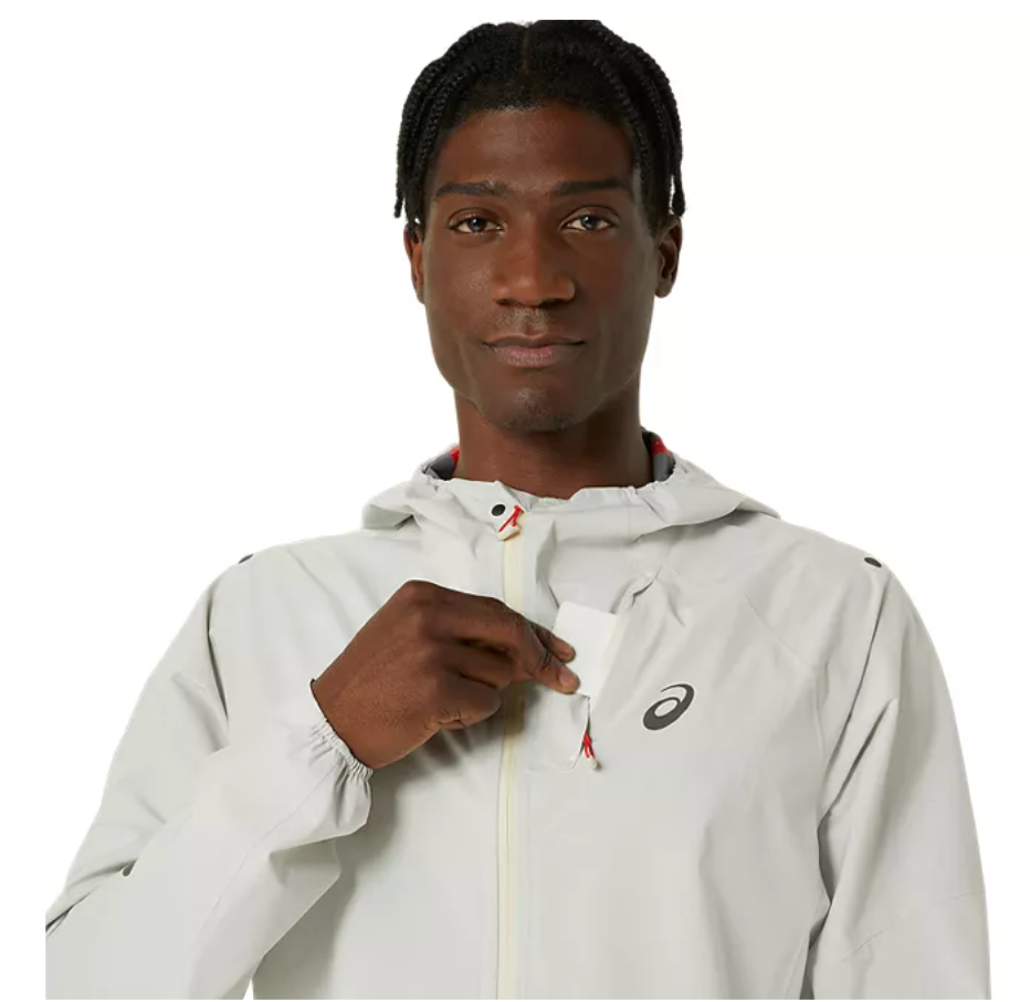 Chaqueta impermeable ASICS Metarun para hombre para la carrera en carretera Falmouth 2024 (2011D121-200) FRR02 (POS)