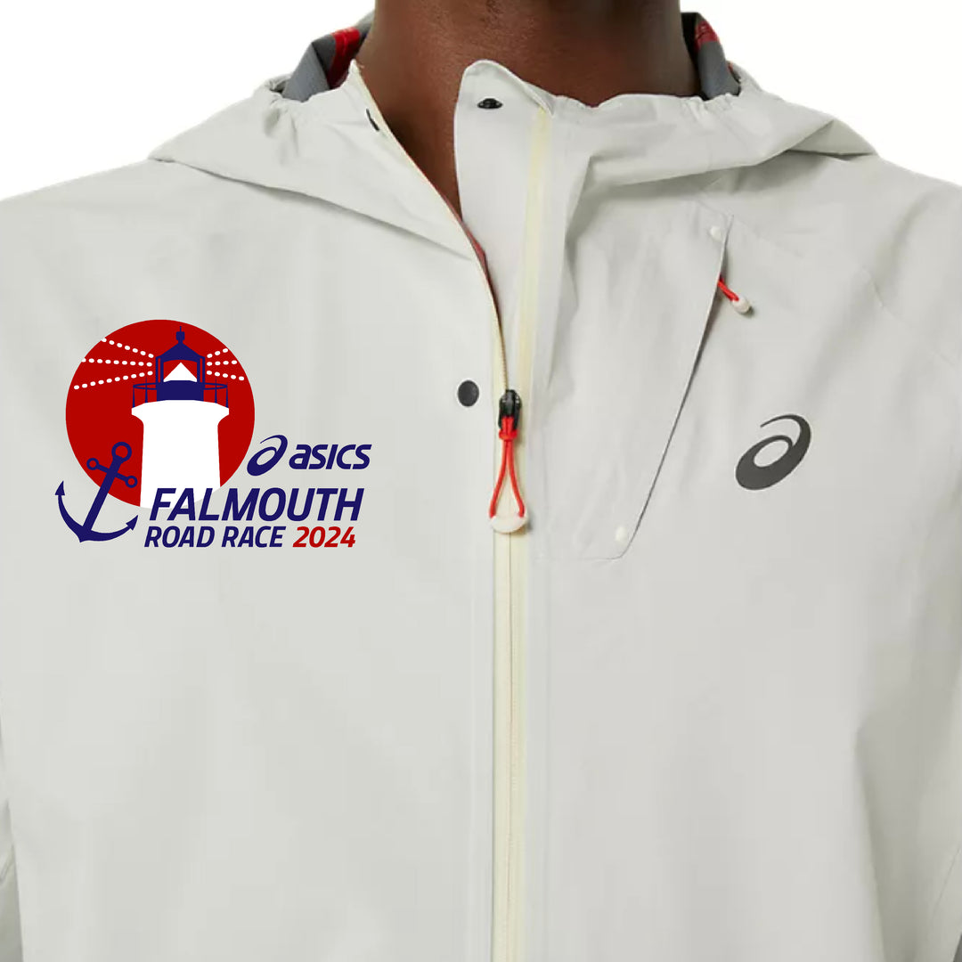 Chaqueta impermeable ASICS Metarun para hombre para la carrera en carretera Falmouth 2024 (2011D121-200) FRR02 (POS)