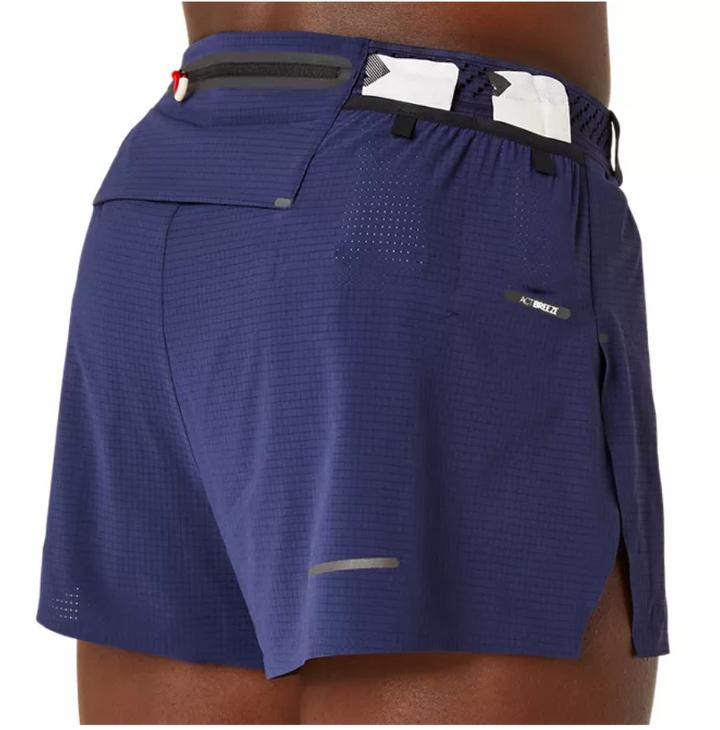 Pantalón corto Asics Falmouth Road Race 2024 Metarun Split para hombre (2011C752-400) FRR04 (POS)