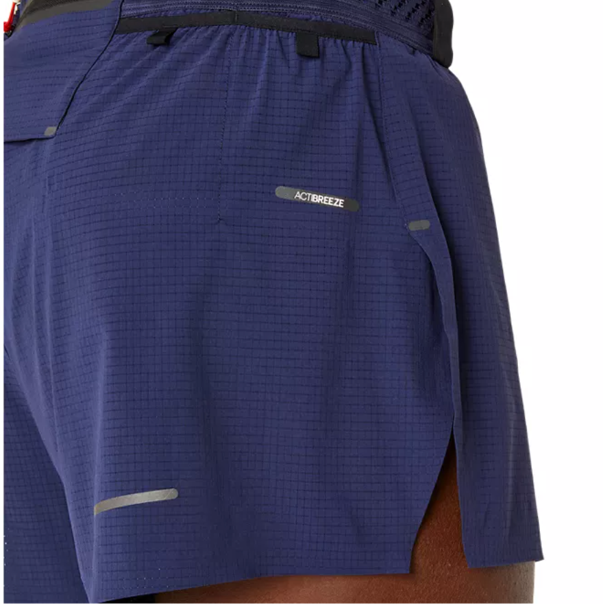 Pantalón corto Asics Falmouth Road Race 2024 Metarun Split para hombre (2011C752-400) FRR04 (POS)