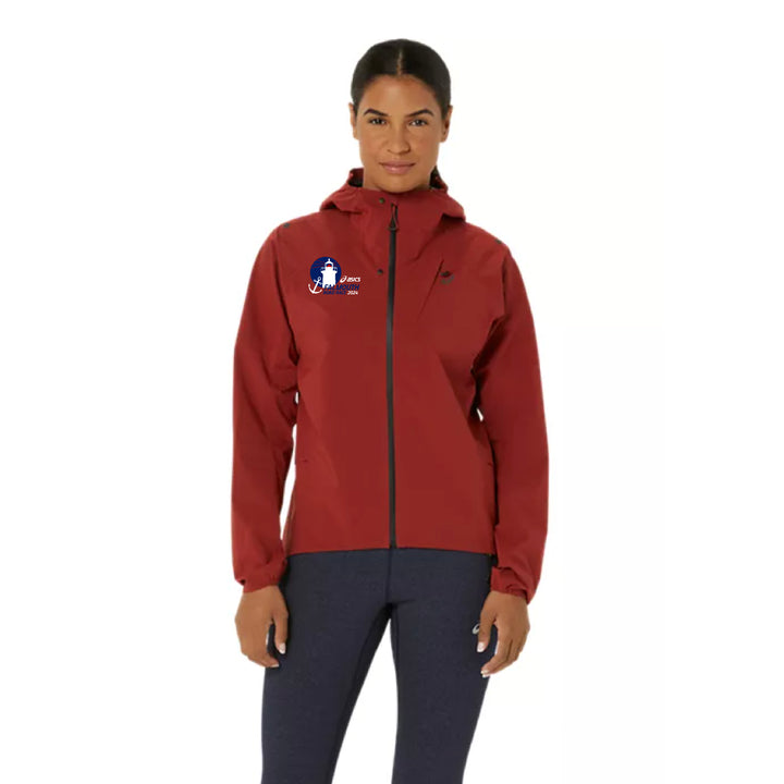 Chaqueta impermeable ASICS Metarun para mujer para la carrera en carretera Falmouth 2024 (2012D092-600) FRR21 (POS)