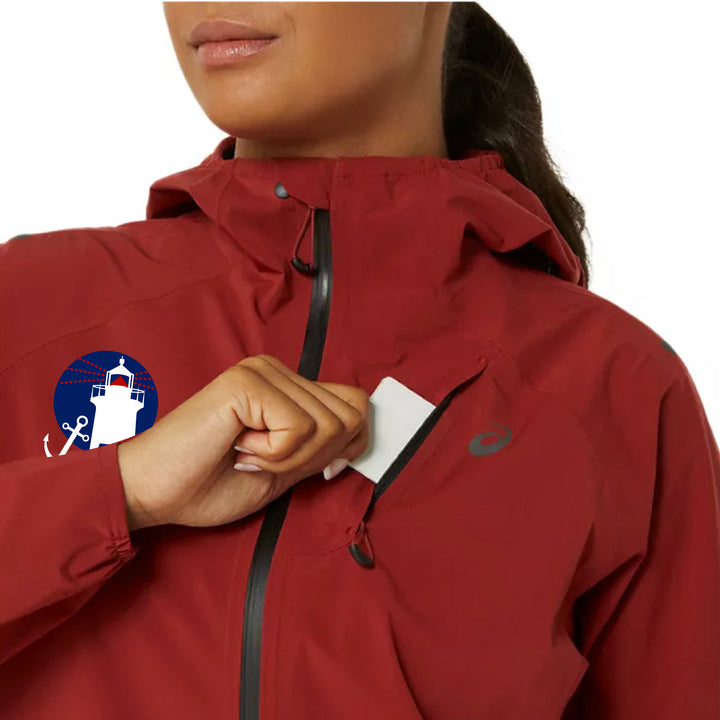 Chaqueta impermeable ASICS Metarun para mujer para la carrera en carretera Falmouth 2024 (2012D092-600) FRR21 (POS)