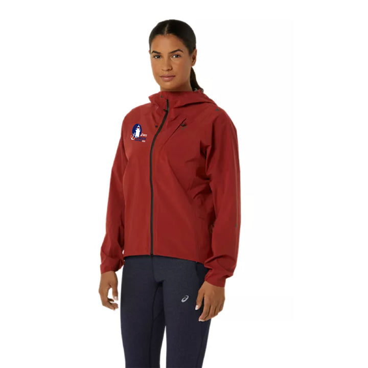 Chaqueta impermeable ASICS Metarun para mujer para la carrera en carretera Falmouth 2024 (2012D092-600) FRR21 (POS)