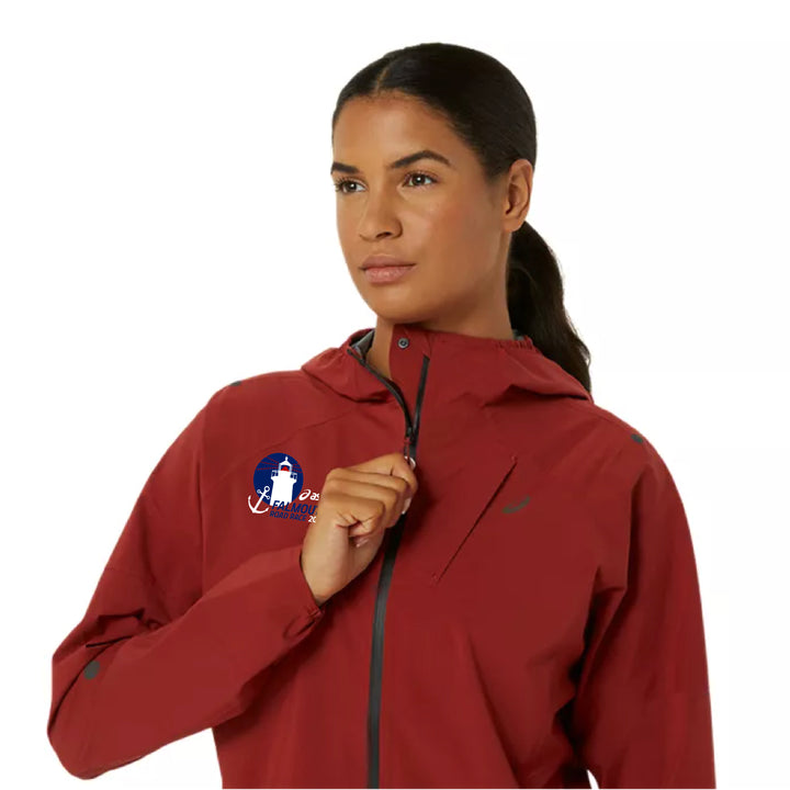 Chaqueta impermeable ASICS Metarun para mujer para la carrera en carretera Falmouth 2024 (2012D092-600) FRR21 (POS)