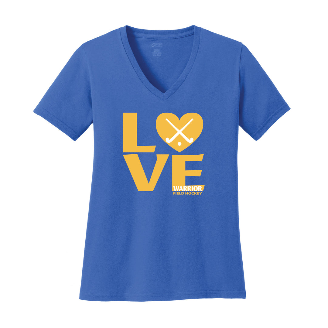 Warrior Field Hockey - Women's Core Cotton V-Neck Tee - Royal (LPC54V)