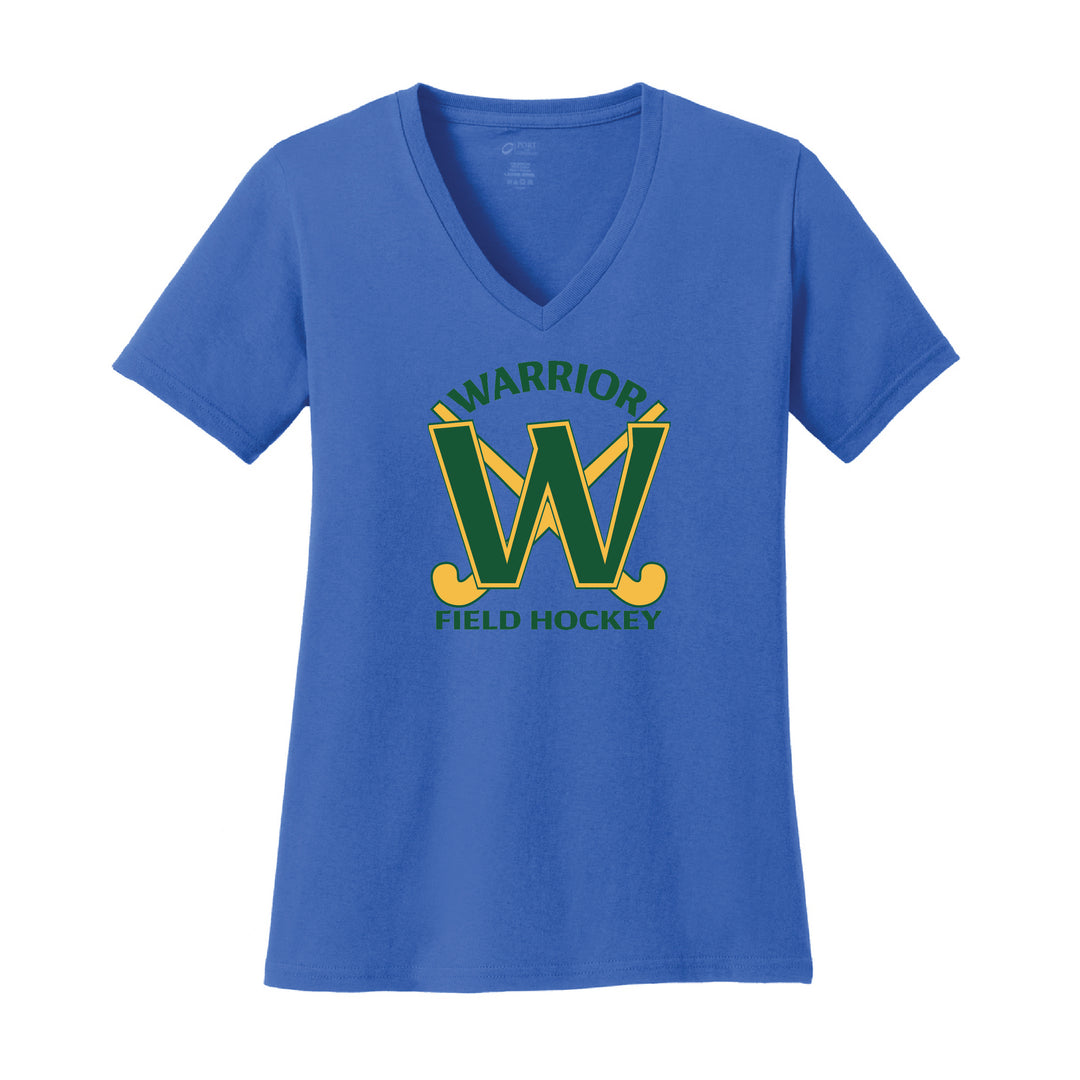 Warrior Field Hockey - Women's Core Cotton V-Neck Tee - Royal (LPC54V)