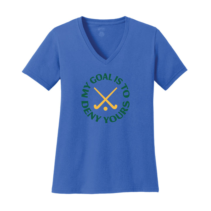 Warrior Field Hockey - Women's Core Cotton V-Neck Tee - Royal (LPC54V)