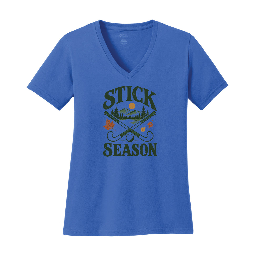 Warrior Field Hockey - Women's Core Cotton V-Neck Tee - Royal (LPC54V)