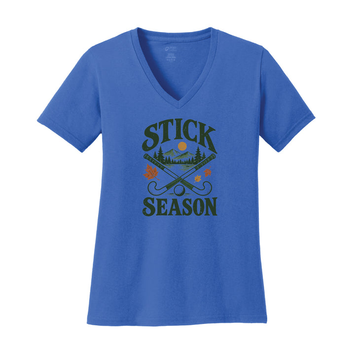 Warrior Field Hockey - Women's Core Cotton V-Neck Tee - Royal (LPC54V)