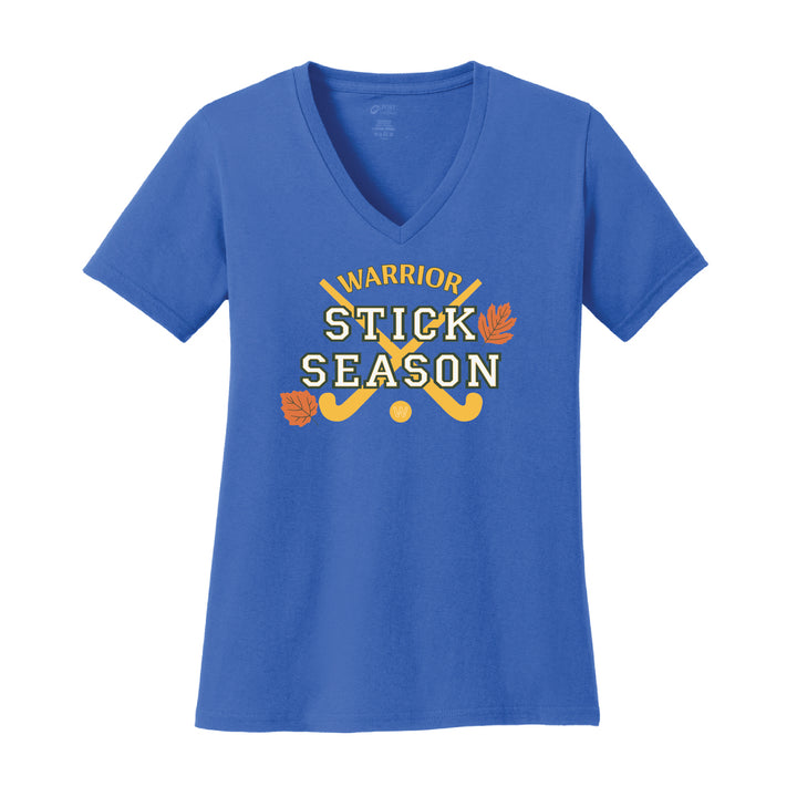 Warrior Field Hockey - Women's Core Cotton V-Neck Tee - Royal (LPC54V)