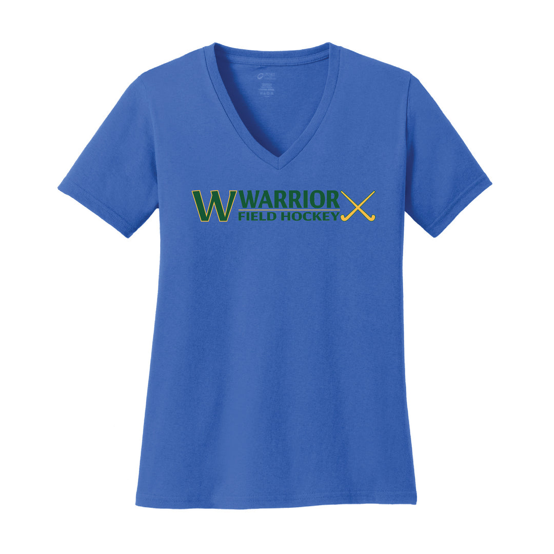 Warrior Field Hockey - Women's Core Cotton V-Neck Tee - Royal (LPC54V)