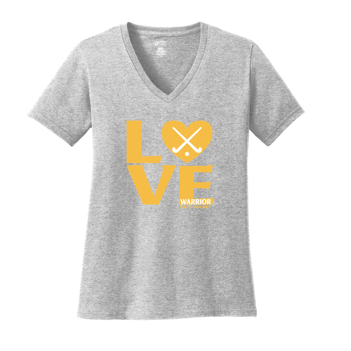 Warrior Field Hockey - Women's Core Cotton V-Neck Tee - Ash (LPC54V)