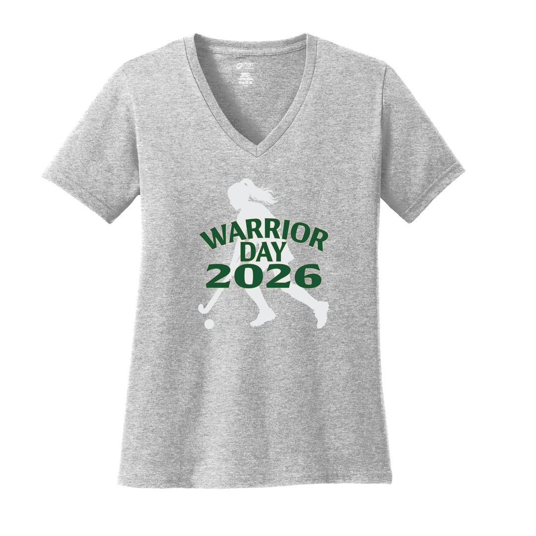 Warrior Field Hockey - Women's Core Cotton V-Neck Tee - Ash (LPC54V)
