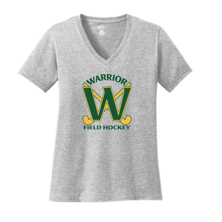 Warrior Field Hockey - Women's Core Cotton V-Neck Tee - Ash (LPC54V)