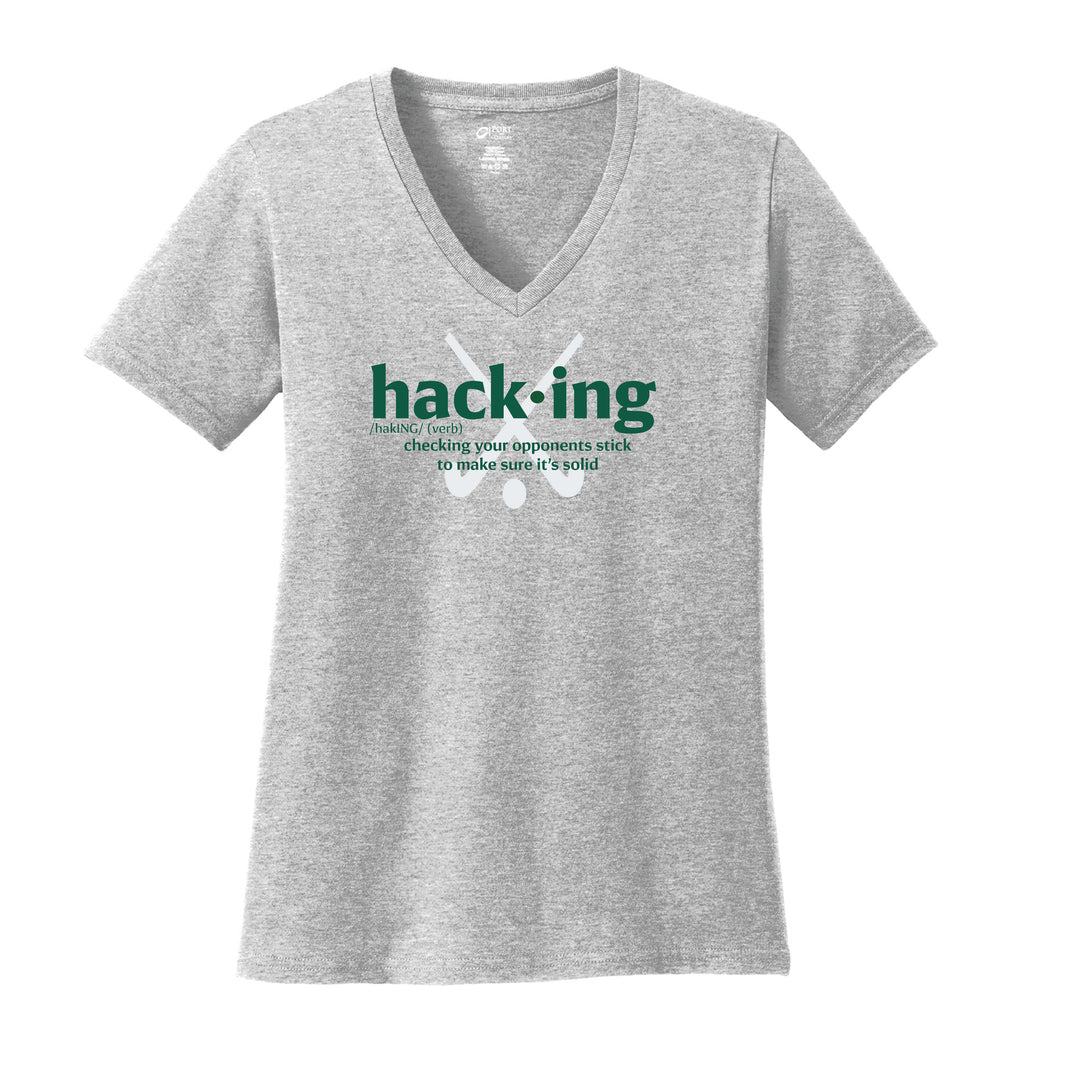 Warrior Field Hockey - Women's Core Cotton V-Neck Tee - Ash (LPC54V)