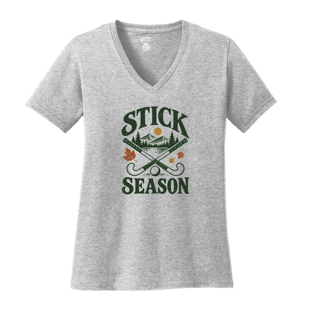 Warrior Field Hockey - Women's Core Cotton V-Neck Tee - Ash (LPC54V)