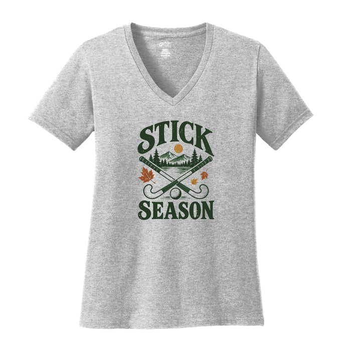 Warrior Field Hockey - Women's Core Cotton V-Neck Tee - Ash (LPC54V)