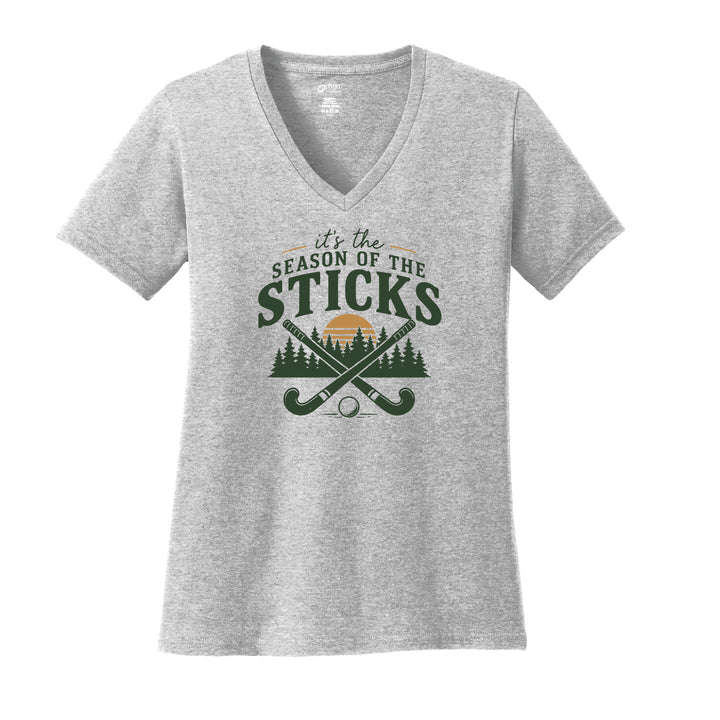 Warrior Field Hockey - Women's Core Cotton V-Neck Tee - Ash (LPC54V)