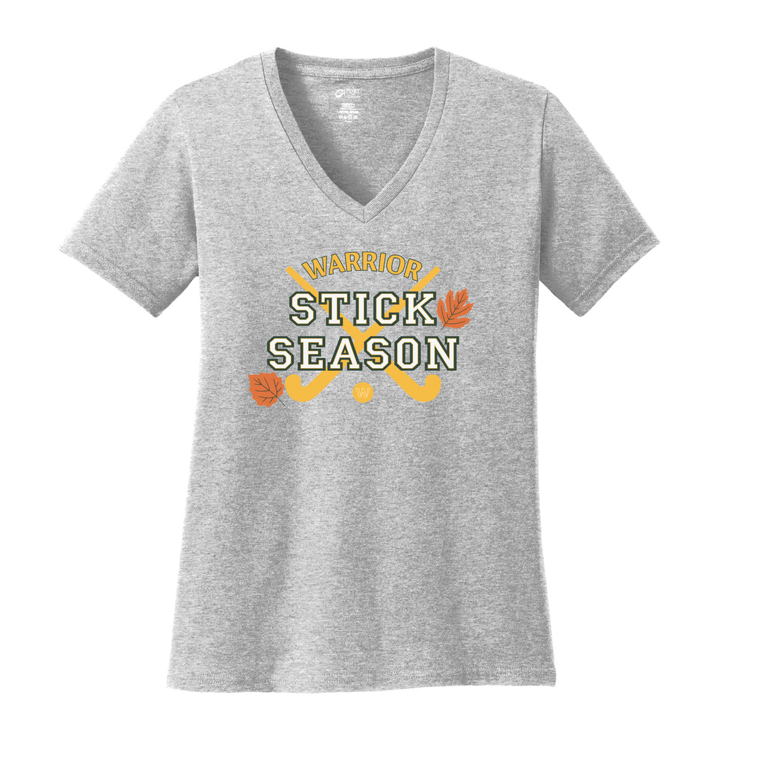Warrior Field Hockey - Women's Core Cotton V-Neck Tee - Ash (LPC54V)