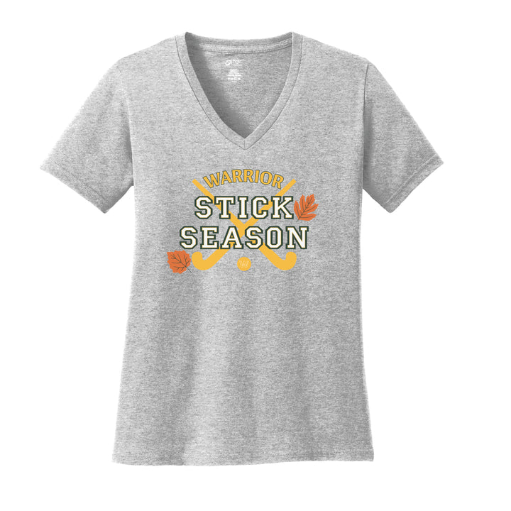 Warrior Field Hockey - Women's Core Cotton V-Neck Tee - Ash (LPC54V)