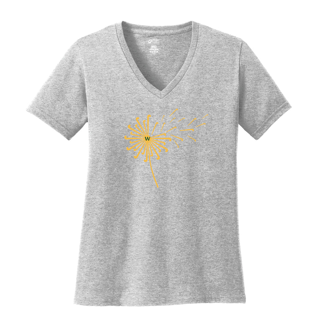 Warrior Field Hockey - Women's Core Cotton V-Neck Tee - Ash (LPC54V)