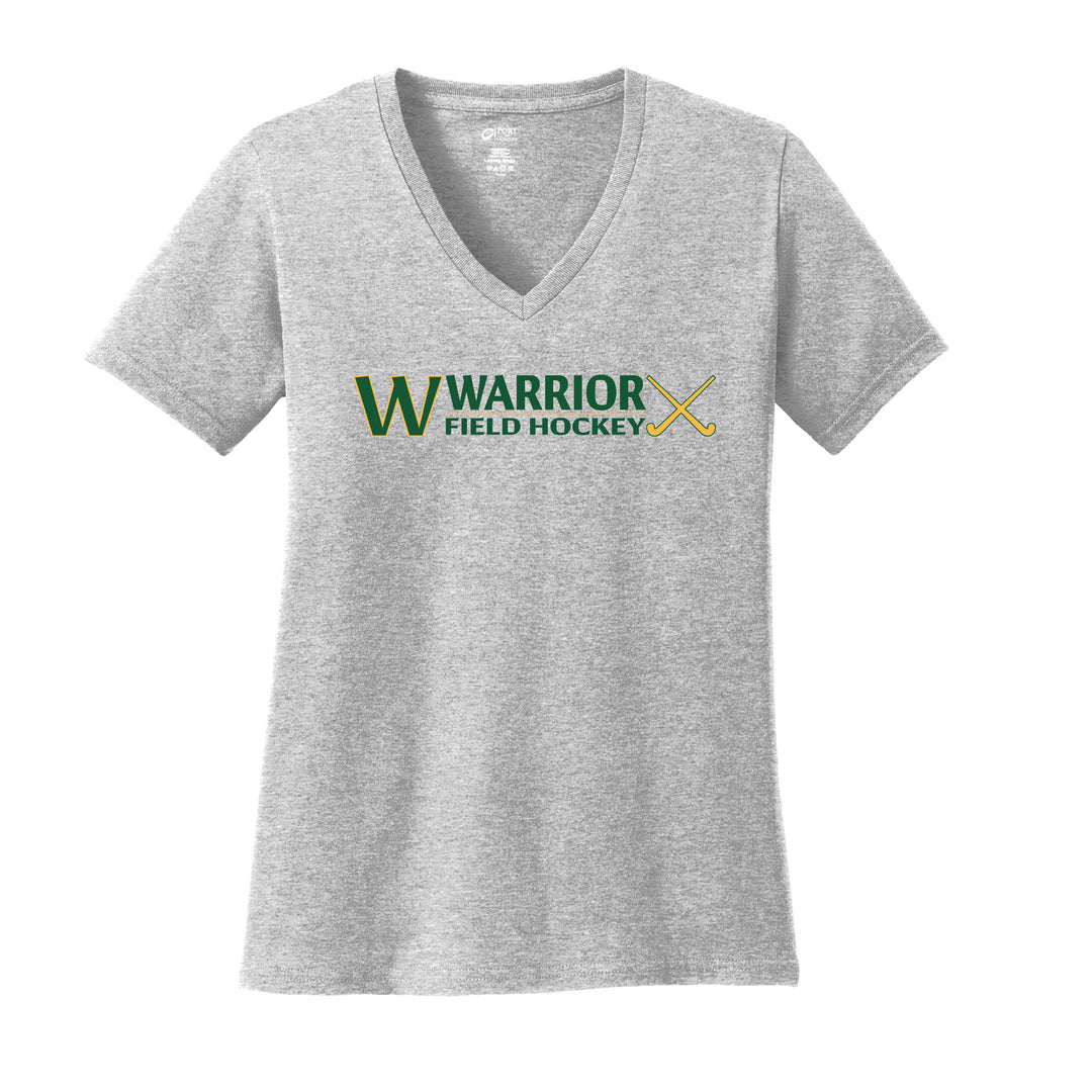 Warrior Field Hockey - Women's Core Cotton V-Neck Tee - Ash (LPC54V)
