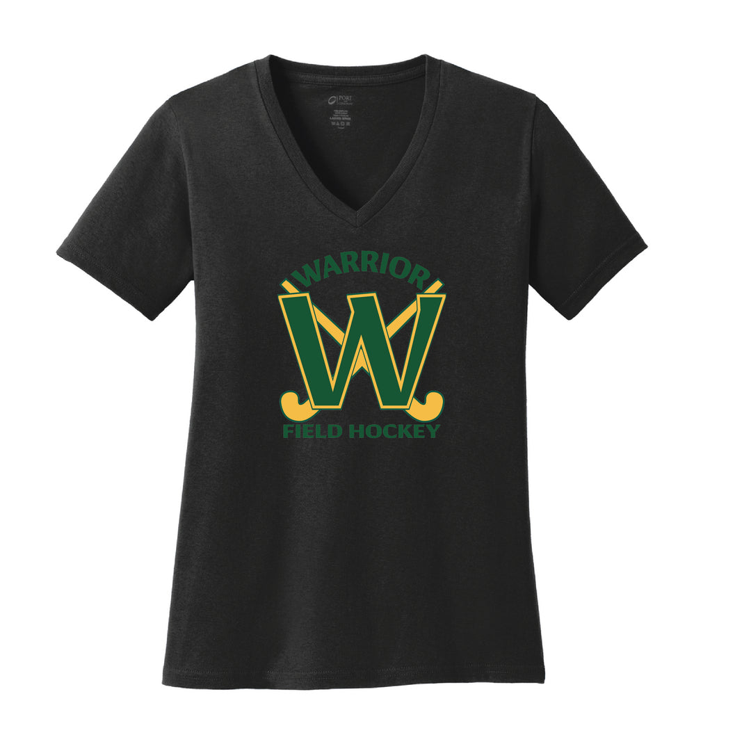 Warrior Field Hockey - Women's Core Cotton V-Neck Tee - Black (LPC54V)