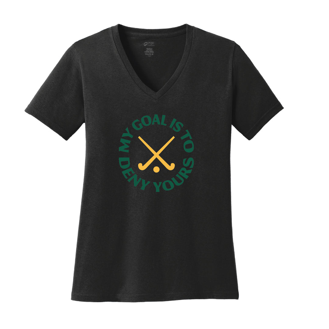 Warrior Field Hockey - Women's Core Cotton V-Neck Tee - Black (LPC54V)