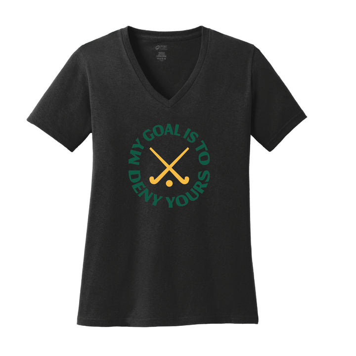 Warrior Field Hockey - Women's Core Cotton V-Neck Tee - Black (LPC54V)
