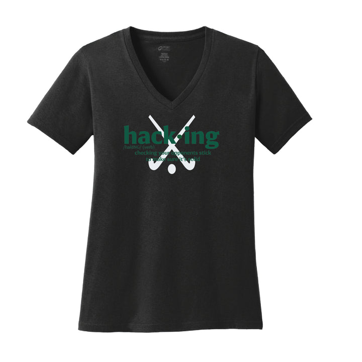 Warrior Field Hockey - Women's Core Cotton V-Neck Tee - Black (LPC54V)