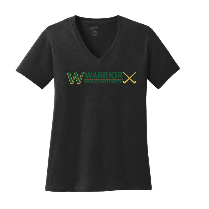 Warrior Field Hockey - Women's Core Cotton V-Neck Tee - Black (LPC54V)