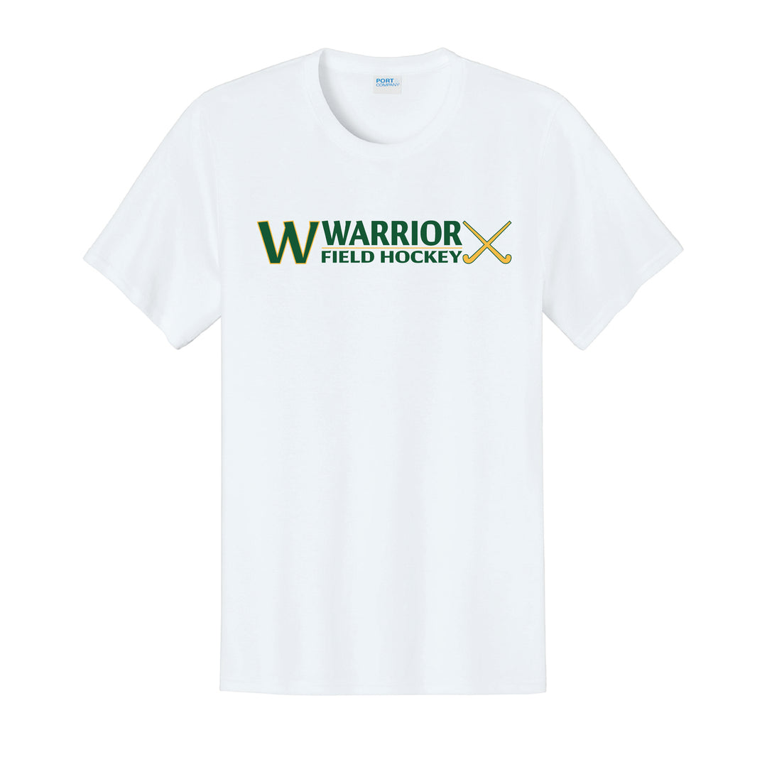 Warrior Field Hockey- Adult Unisex Easy Cotton Tee - White (PC43)