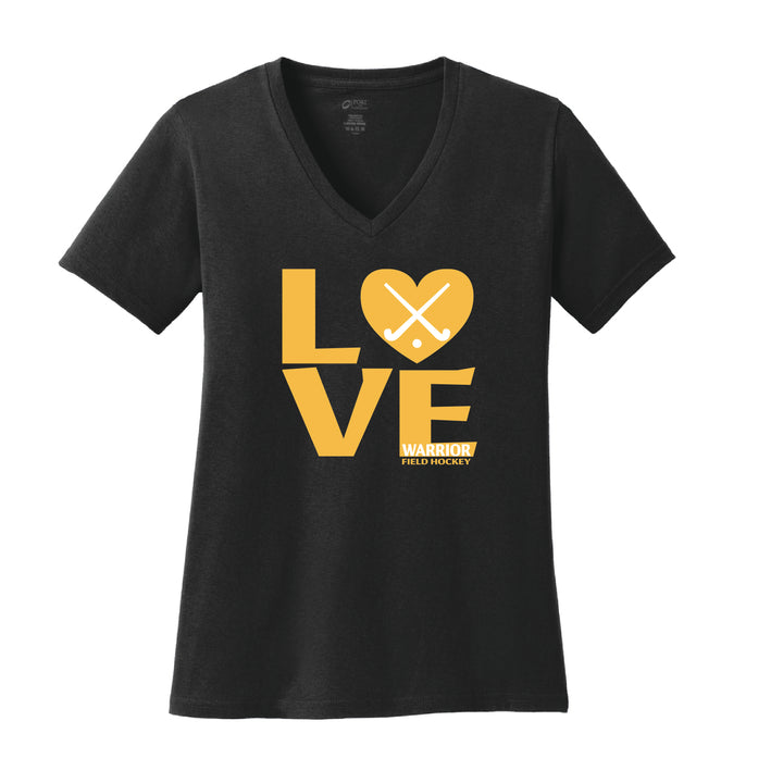 Warrior Field Hockey - Women's Core Cotton V-Neck Tee - Black (LPC54V)