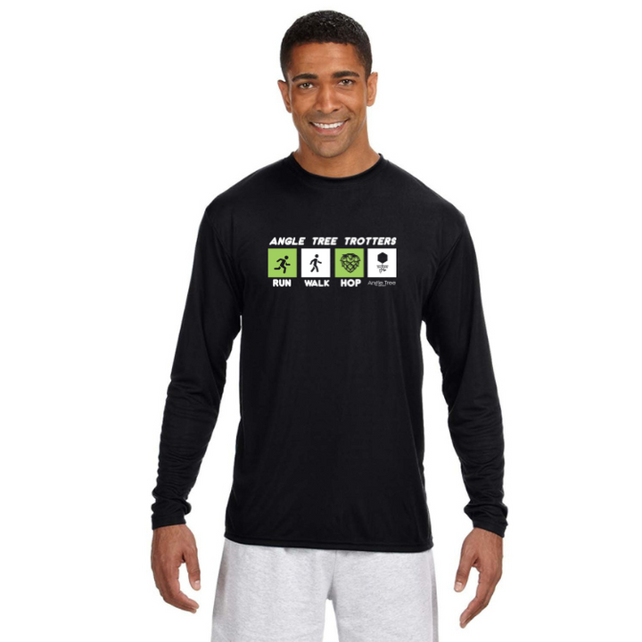 Angle Tree Trotters - Camiseta de manga larga refrescante y de alto rendimiento para hombre (A4N3165)