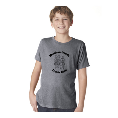 Club de Atletismo Juvenil Needham - Camiseta de cuello redondo triblend Next Level Apparel para jóvenes (N6310)