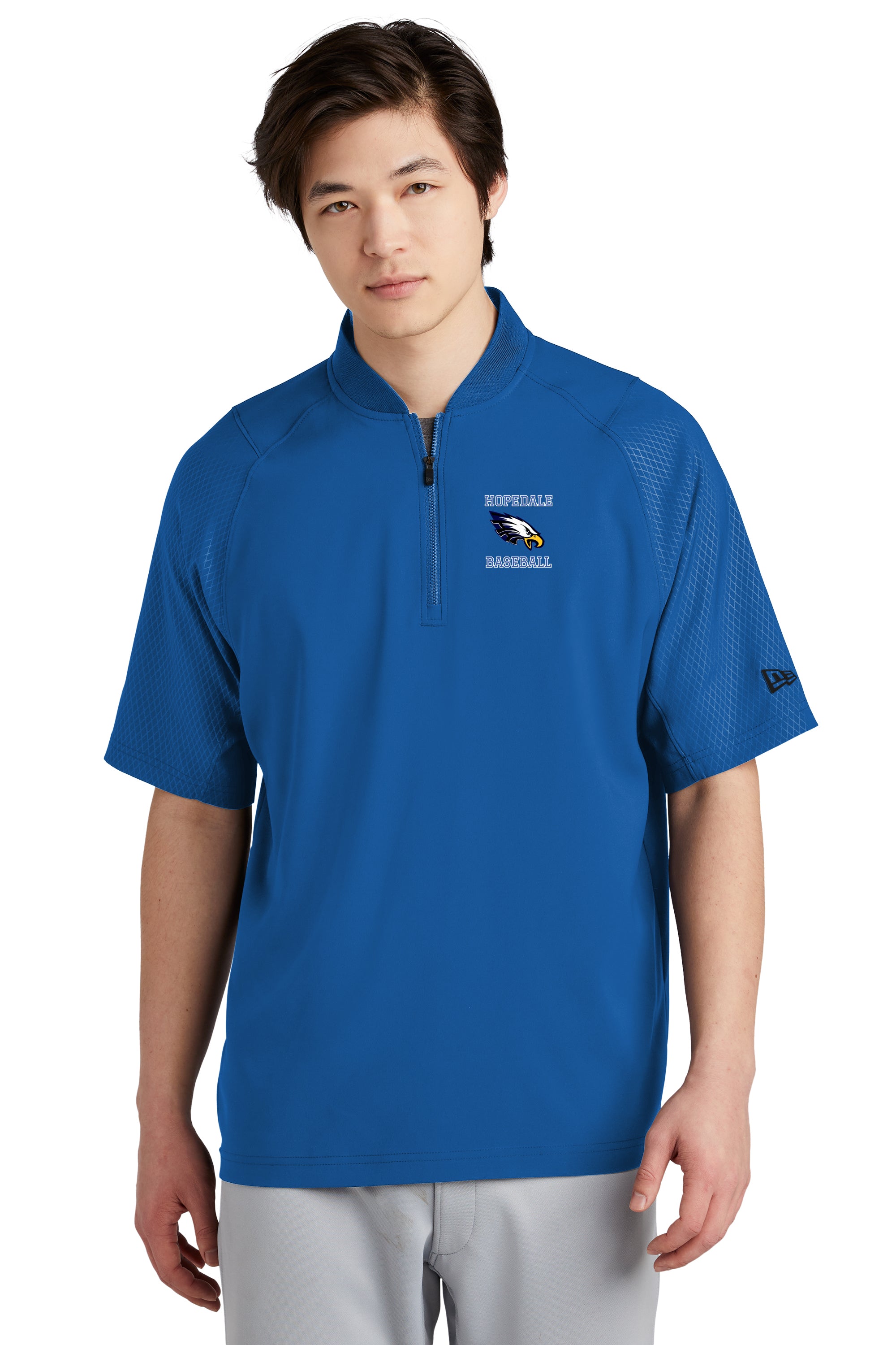 Hopedale Baseball- New Era® Cage Short Sleeve 1/4-Zip Jacket