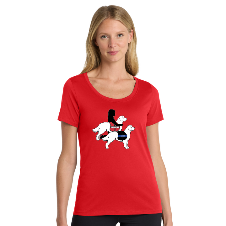 GOFI - Camiseta de cuello redondo de algodón y poliéster Nike Dri FIT para mujer (NKBQ5234)