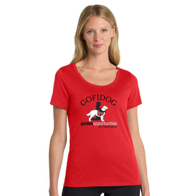 GOFI - Camiseta de cuello redondo de algodón y poliéster Nike Dri FIT para mujer (NKBQ5234)