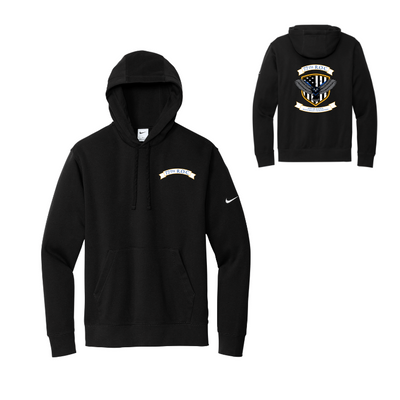 77.º ROC - Sudadera con capucha Nike Club Fleece Sleeve Swoosh (NKDR1499)