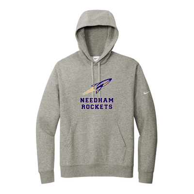 Needham HS Boosters - Nike Club Fleece Sleeve Swoosh Pullover Hoodie (NKDR1499)