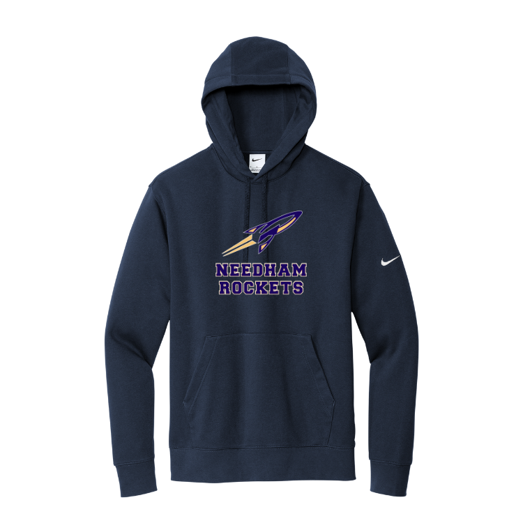 Sudadera con capucha y logo Nike Club Fleece Sleeve de Needham HS Boosters (NKDR1499)