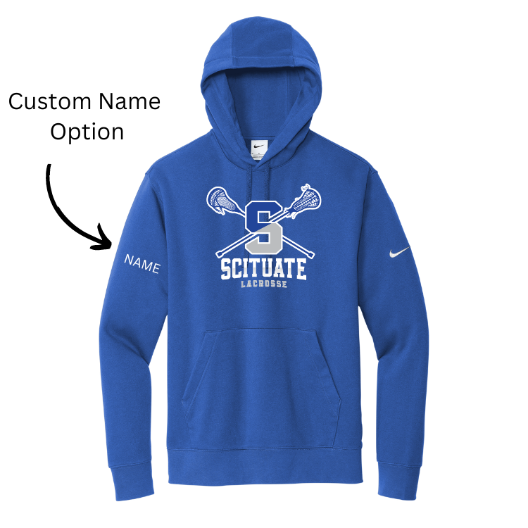 Sudadera con capucha y logo Nike Club Fleece Sleeve de Scituate Lacrosse (NKDR1499)